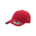 Red - Side - Atlantis Action 6 Panel Chino Baseball Cap (Pack of 2)
