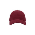 Burgundy - Front - Atlantis Action 6 Panel Chino Baseball Cap (Pack of 2)