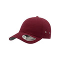 Burgundy - Side - Atlantis Action 6 Panel Chino Baseball Cap (Pack of 2)