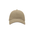 Khaki - Front - Atlantis Action 6 Panel Chino Baseball Cap (Pack of 2)