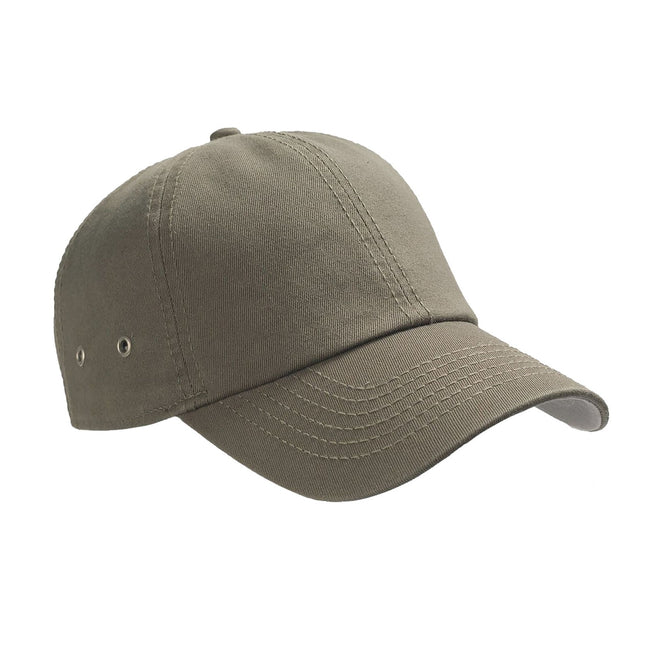 Olive - Back - Atlantis Action 6 Panel Chino Baseball Cap (Pack of 2)