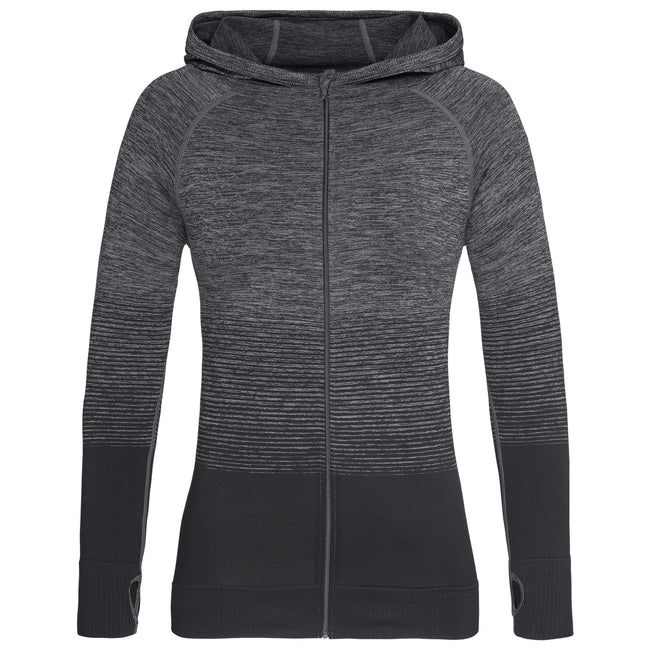 Dark Gray Transition - Front - Stedman Womens-Ladies Active Seamless Raglan Jacket
