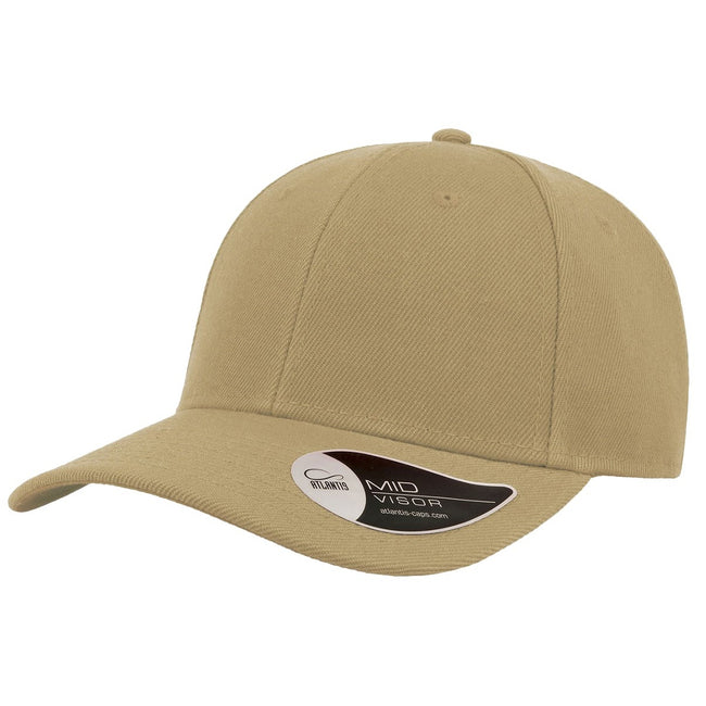 Khaki - Front - Atlantis Beat Structured 6 Panel Cap