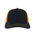 Navy-Yellow - Side - Atlantis Rapper Canvas 5 Panel Trucker Cap