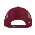 Navy-Burgundy - Back - Atlantis Rapper Canvas 5 Panel Trucker Cap
