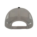 Black-Gray - Back - Atlantis Rapper Canvas 5 Panel Trucker Cap
