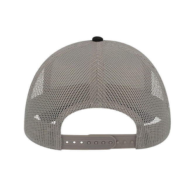 Black-Gray - Back - Atlantis Rapper Canvas 5 Panel Trucker Cap