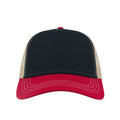 Navy-Burgundy-Beige - Lifestyle - Atlantis Rapper Canvas 5 Panel Trucker Cap
