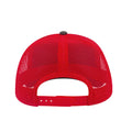 Dark Grey-Red - Back - Atlantis Rapper Canvas 5 Panel Trucker Cap