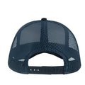 Gray-Navy - Back - Atlantis Rapper Canvas 5 Panel Trucker Cap