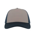 Gray-Navy - Side - Atlantis Rapper Canvas 5 Panel Trucker Cap