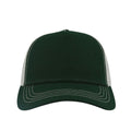 Bottle Green-White - Side - Atlantis Rapper Canvas 5 Panel Trucker Cap