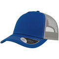 Royal Blue-Gray - Front - Atlantis Rapper Canvas 5 Panel Trucker Cap