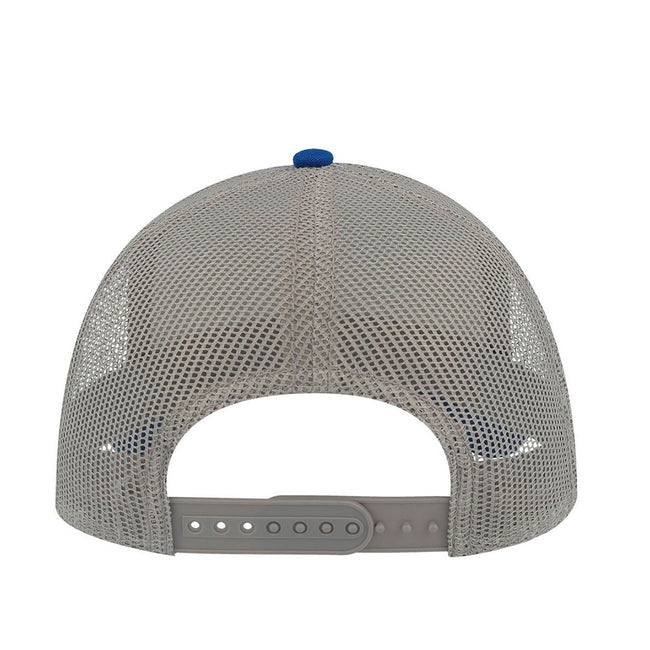 Royal Blue-Gray - Back - Atlantis Rapper Canvas 5 Panel Trucker Cap