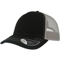 Black-Gray - Front - Atlantis Rapper Canvas 5 Panel Trucker Cap
