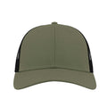 Olive-Black - Back - Atlantis Recy Three Recycled 6 Panel Trucker Cap