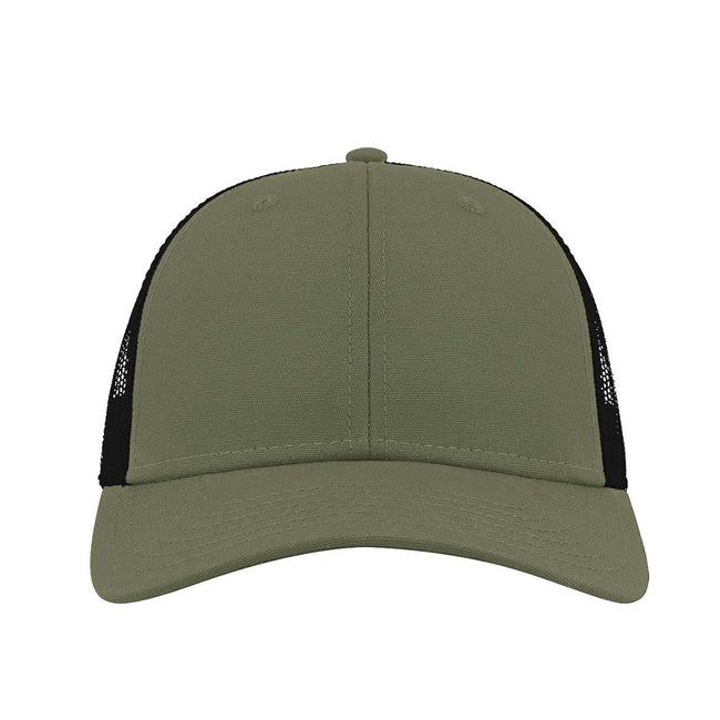 Olive-Black - Back - Atlantis Recy Three Recycled 6 Panel Trucker Cap