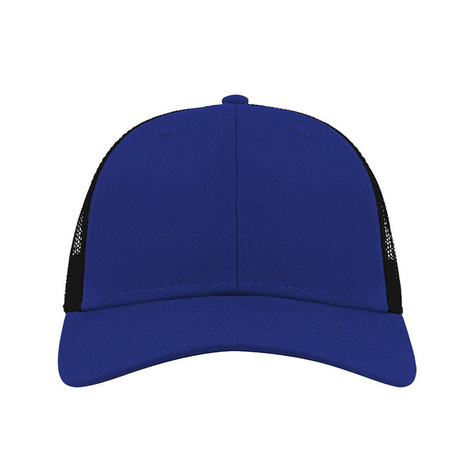 Royal Blue-Black - Back - Atlantis Recy Three Recycled 6 Panel Trucker Cap