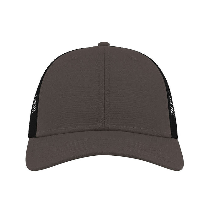 Dark Grey-Black - Back - Atlantis Recy Three Recycled 6 Panel Trucker Cap