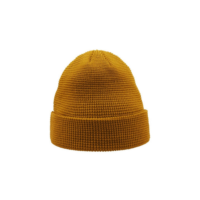 Mustard Yellow - Front - Atlantis Blog Waffle Beanie