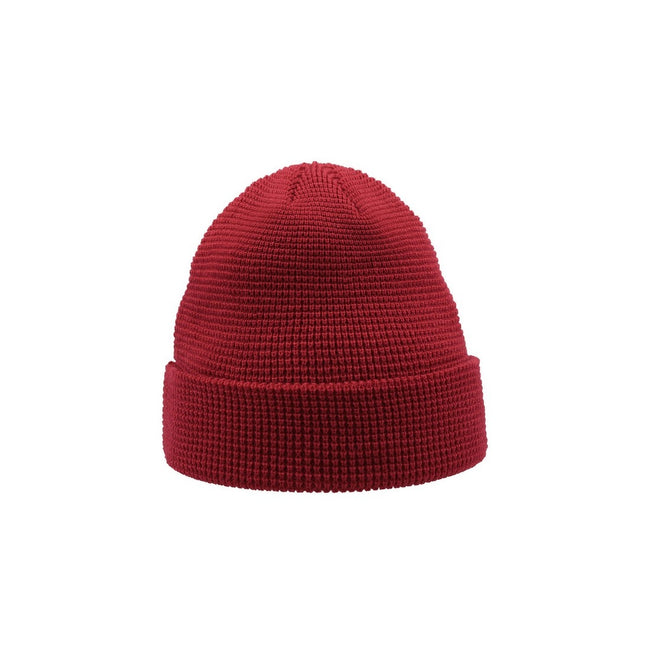 Red - Front - Atlantis Blog Waffle Beanie