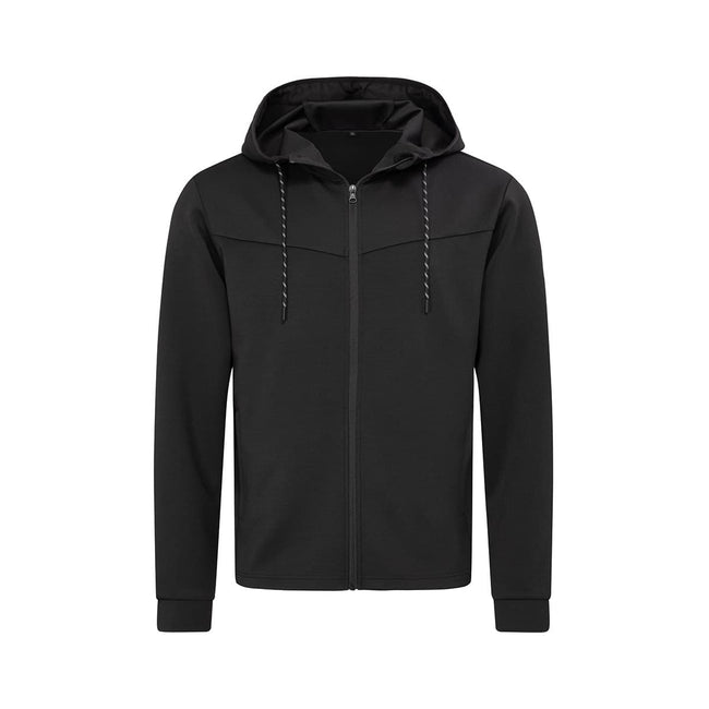 Black Opal - Front - Stedman Mens Scuba Recycled Hooded Jacket