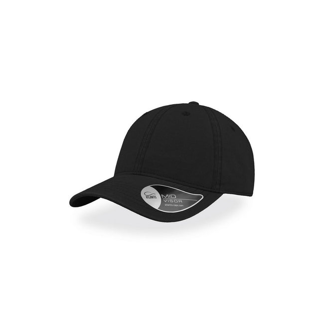 Black - Front - Atlantis Groovy Canvas 6 Panel Cap