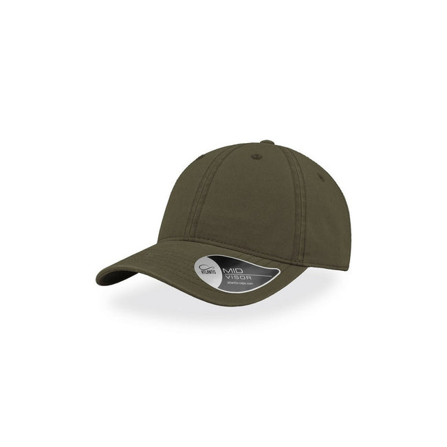 Olive - Front - Atlantis Groovy Canvas 6 Panel Cap