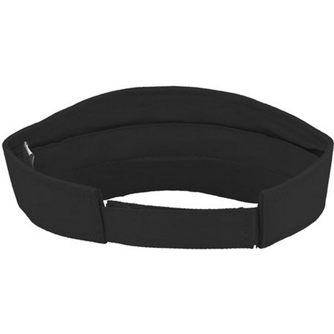Black - Back - Atlantis Unisex Adult Roland Structured Visor Cap