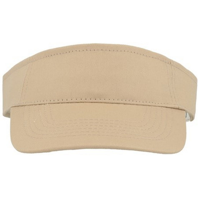 Khaki - Front - Atlantis Unisex Adult Roland Structured Visor Cap