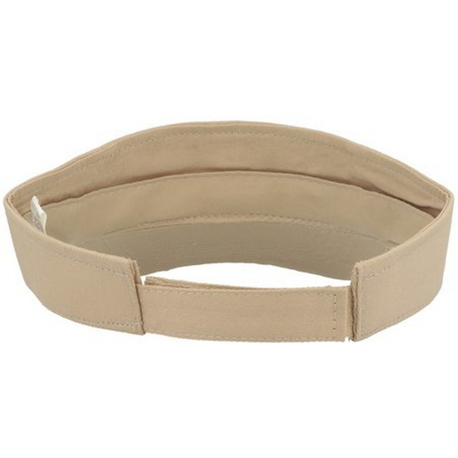 Khaki - Back - Atlantis Unisex Adult Roland Structured Visor Cap