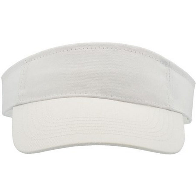 White - Front - Atlantis Unisex Adult Roland Structured Visor Cap