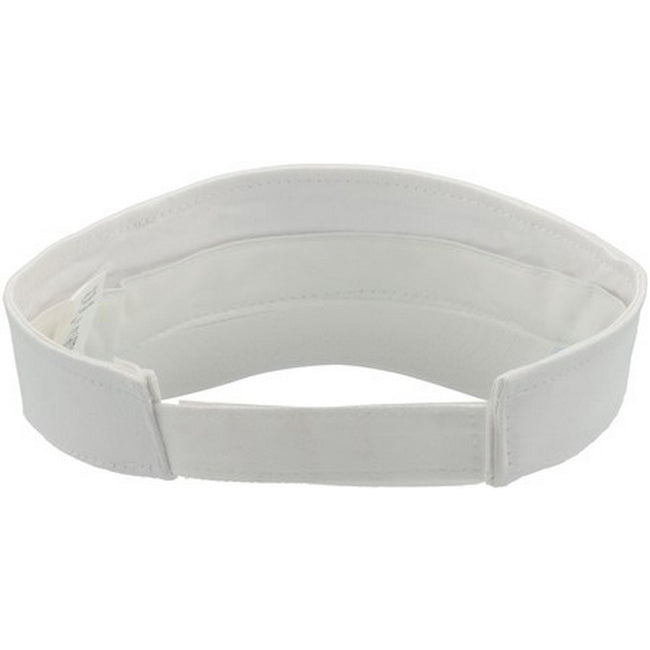White - Back - Atlantis Unisex Adult Roland Structured Visor Cap