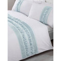 Duck Egg Blue - Front - Rapport Tilly Pintuck Duvet Set