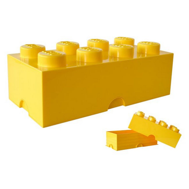 Yellow - Front - Lego Brick Lunch Box