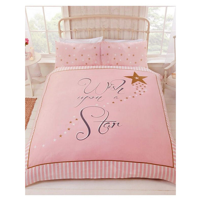 Pink-Gold-Black - Back - Rapport Wish Upon A Star Duvet Set