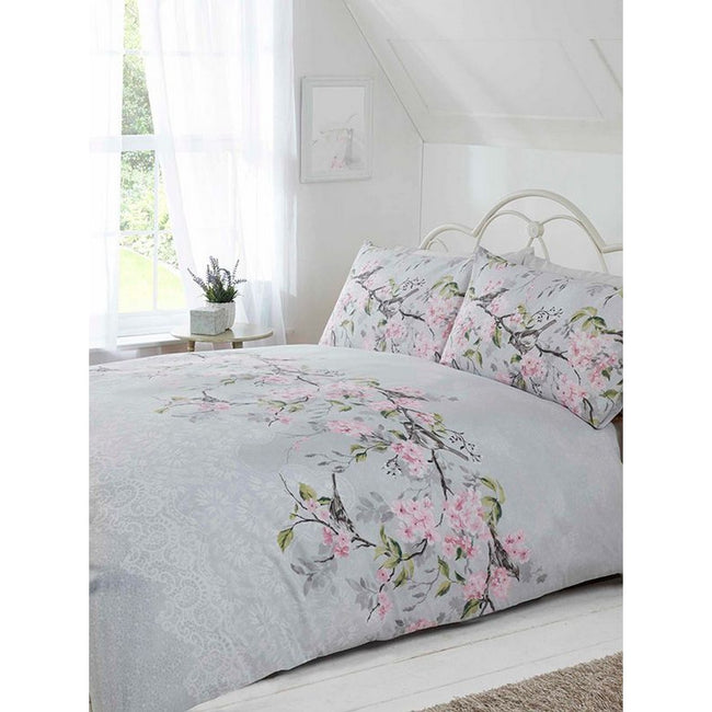 Gray - Side - Rapport Eloise Floral Duvet Set