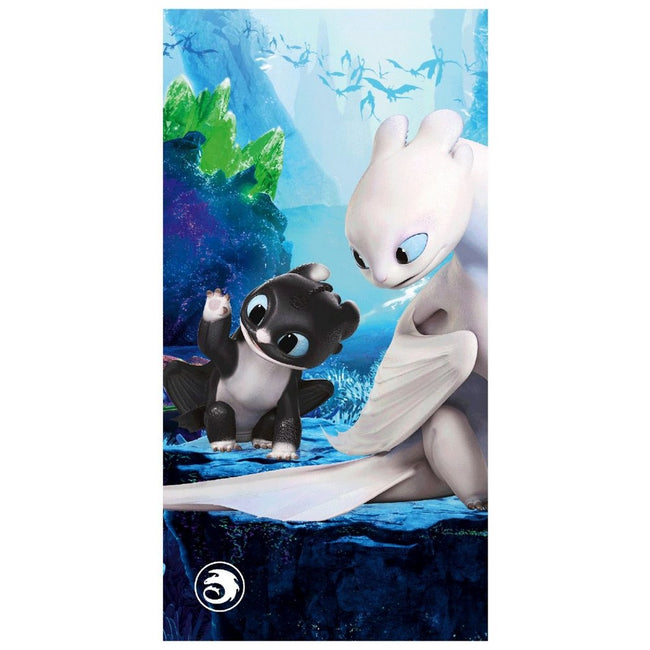 Blue-White-Black - Front - How To Train Your Dragon Cotton Beach Towel