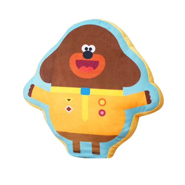 Yellow-Blue-Brown - Front - Hey Duggee Shaped Filled Cushion