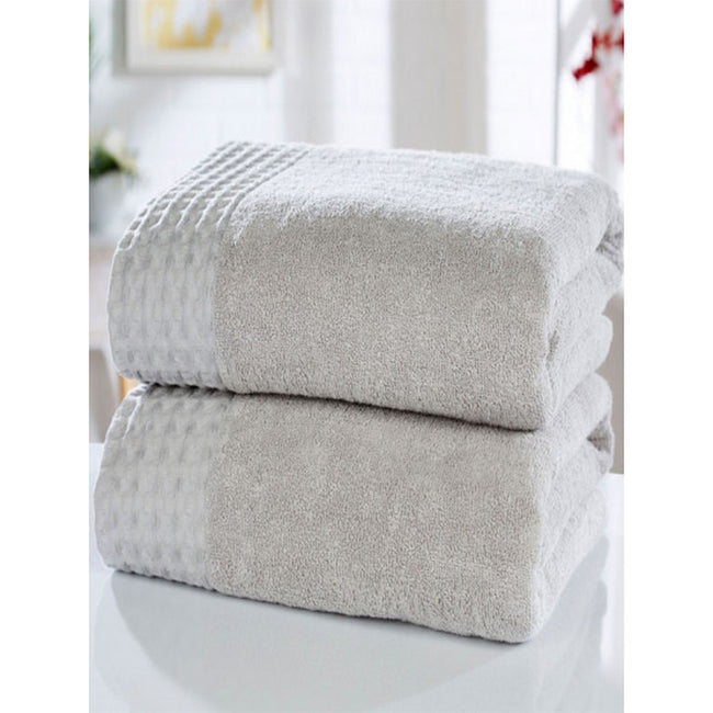 Silver - Front - Retreat Towel (Pack of 2)