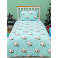 Light Blue-White-Black - Back - Minecraft Panel Polar Bear Duvet Set