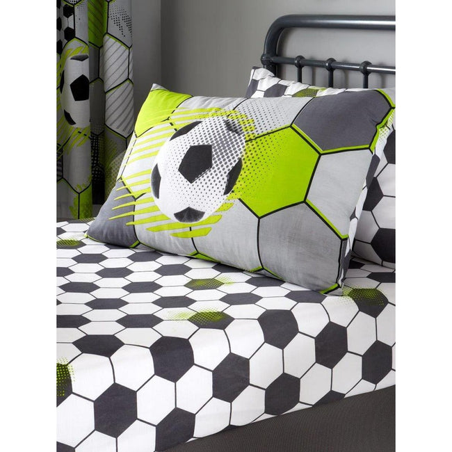 Multicolored - Front - Football Stamp Fitted Sheet