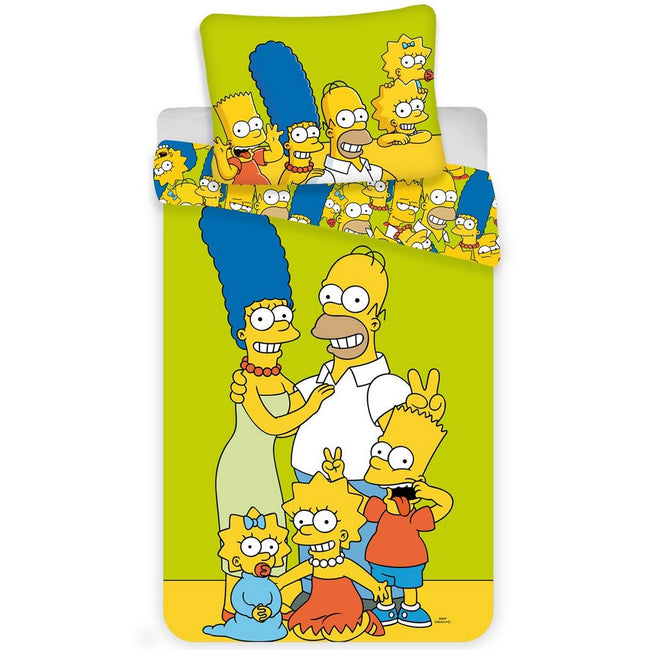 Green-Yellow-Blue - Front - Simpsons Reversible Duvet Set