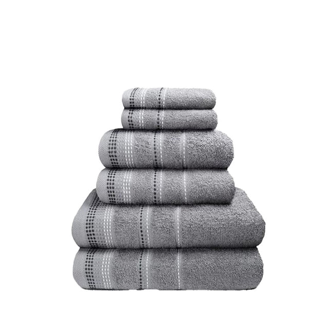 Silver - Front - Rapport Berkley Towel (Pack of 6)