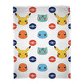 White-Multicolored - Front - Pokemon Fleece Button Blanket