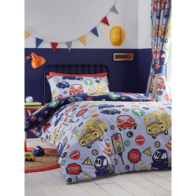 Multicolored - Front - Toddler Road Trip Duvet Set