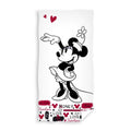 White-Black-Red - Front - Minnie Mouse Love Beach Towel