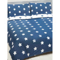 Navy Blue-White - Front - Bedding & Beyond Stars Duvet Set