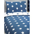 Navy Blue-White - Back - Bedding & Beyond Stars Duvet Set