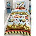 Multicolored - Front - Under Construction Duvet Set